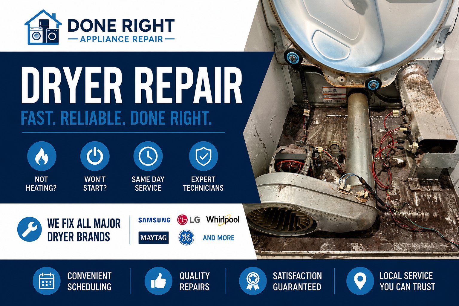 Dryer Repair Hurst TX - Done Right Appliance Repair