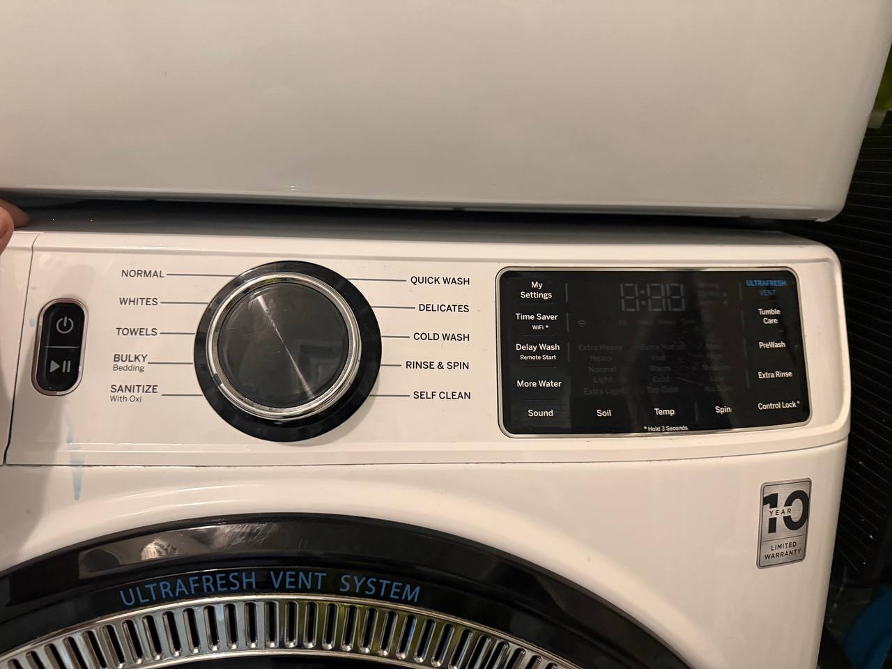 GE washer control panel diagnostic